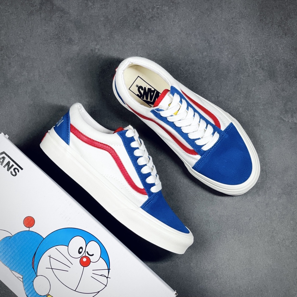VANS Giày Thể Thao Cổ Thấp Họa Tiết Doraemon Cá Tính Dành Cho Nam Và Nữ