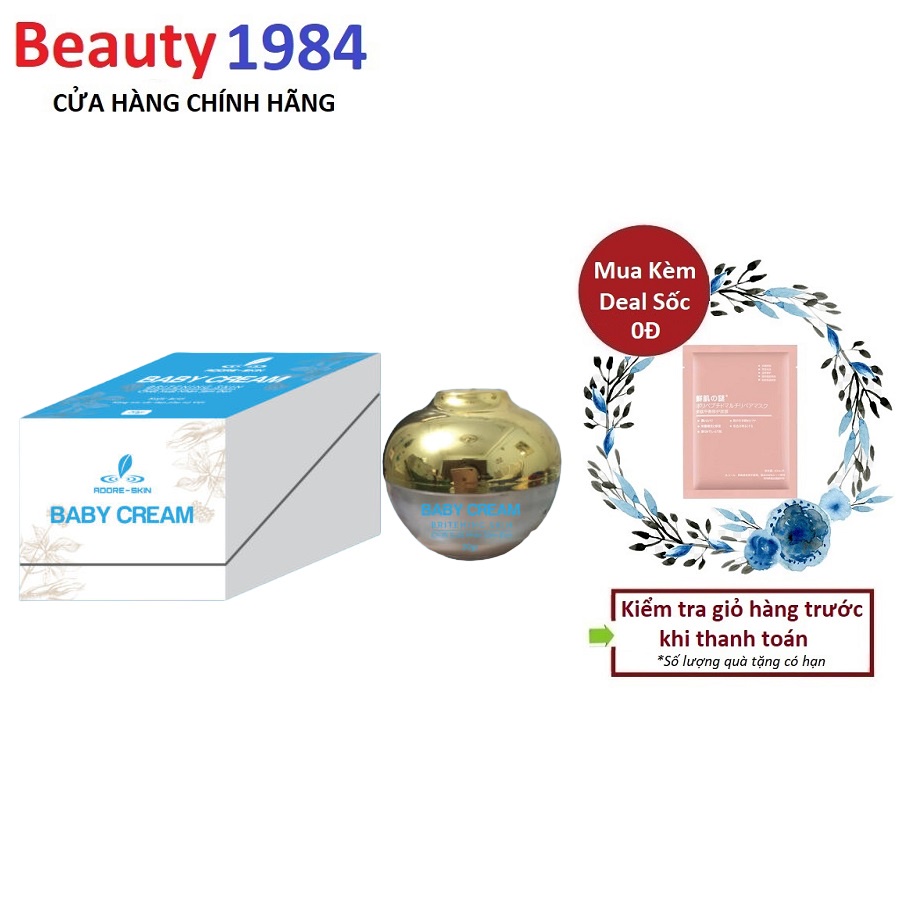 Kem Baby Cream Cung Cấp Dưỡng Chất, Nuôi Dưỡng Làn Da Khỏe Mạnh Chiết Xuất Nhân Sâm Đen Adore Skin Brightening Skin 20g