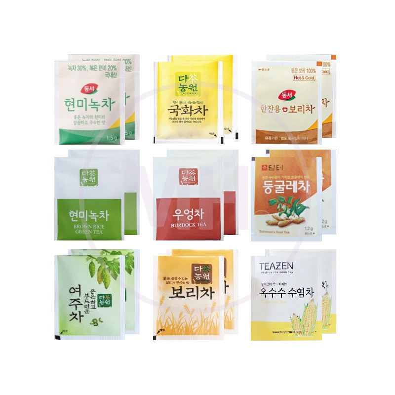 Korean Premium Tea Random Sampler 2 tea bags / For a fun and healthy tea time