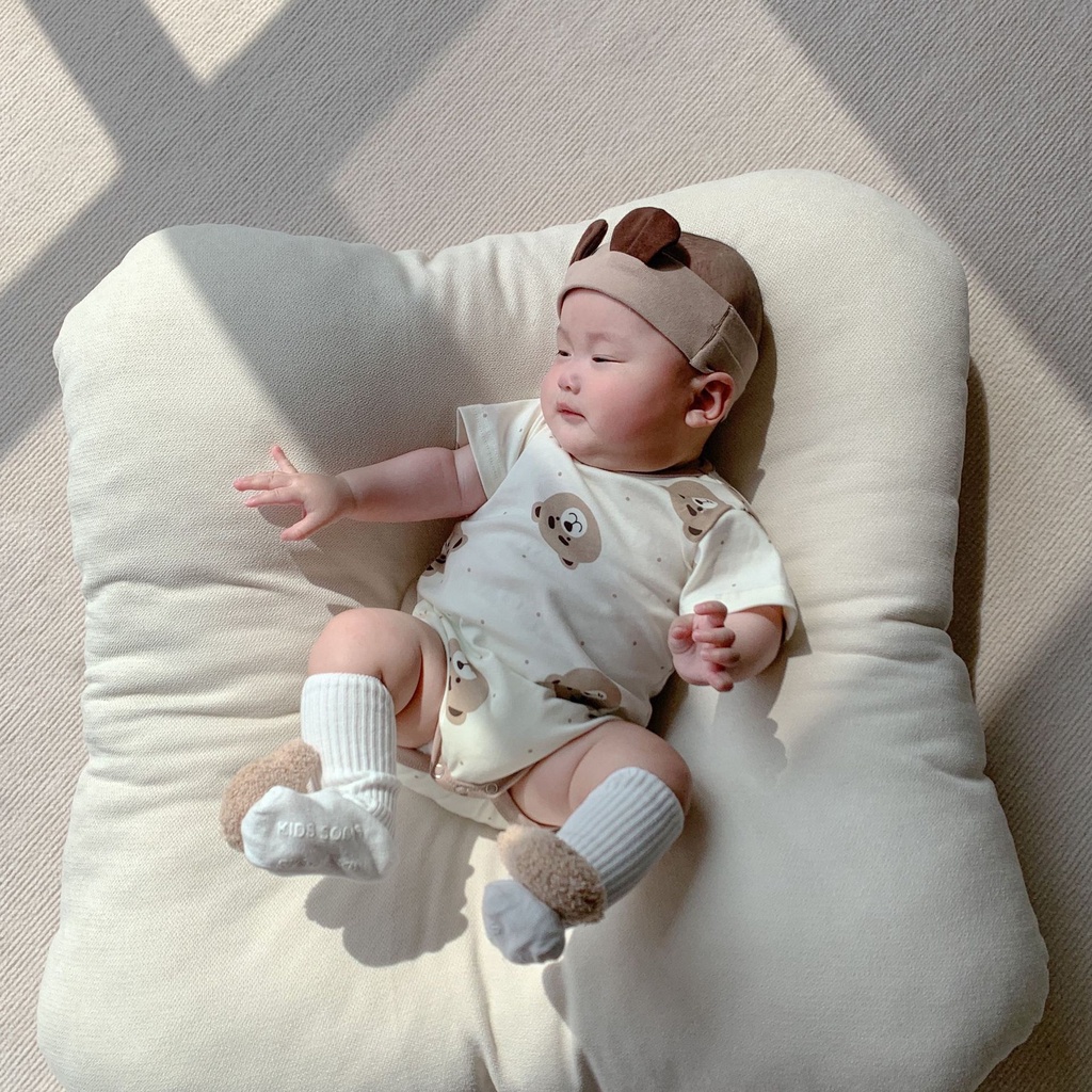 Quần áo trẻ em body kèm tuban tai gấu cho bé trai bé gái