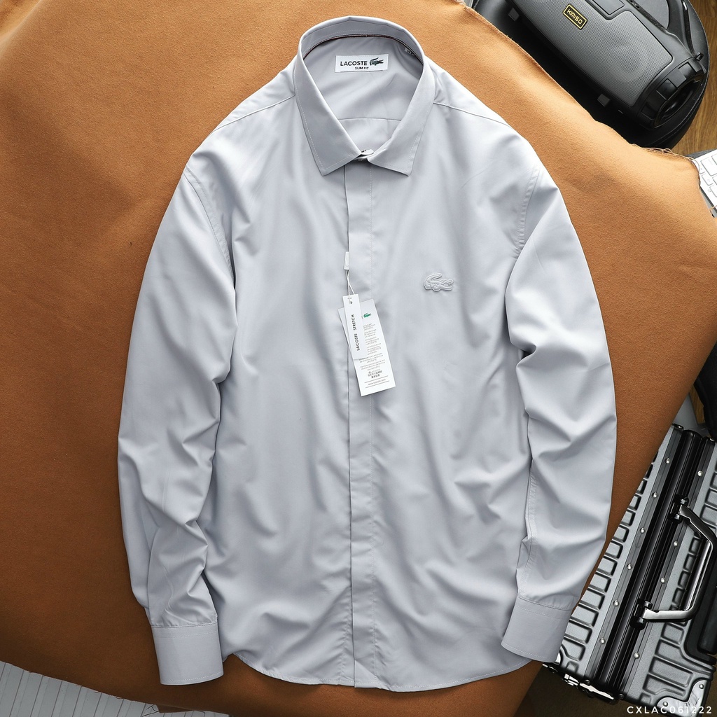 Áo sơ mi nam tay dài  kiểu giấu nút, chất vải modal chính phẩm, mịn mát 61222