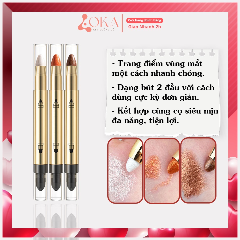COMBO 3 Bút phấn mắt ENM đa năng nhiều màu tạo hiệu ứng mắt to lấp lánh