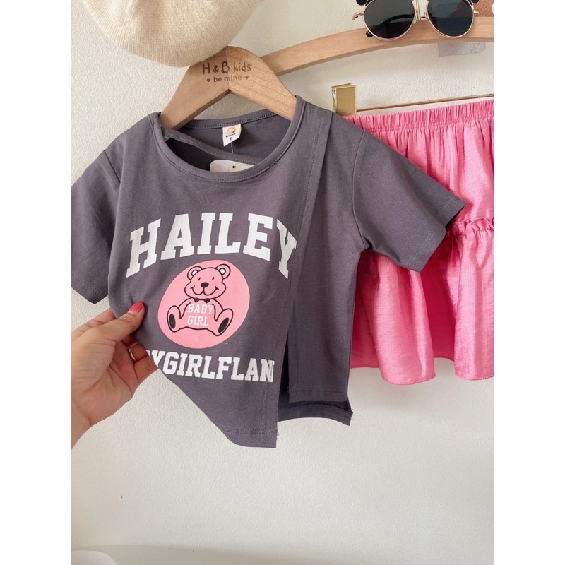 Sét áo gấu Harley hồng bé gái