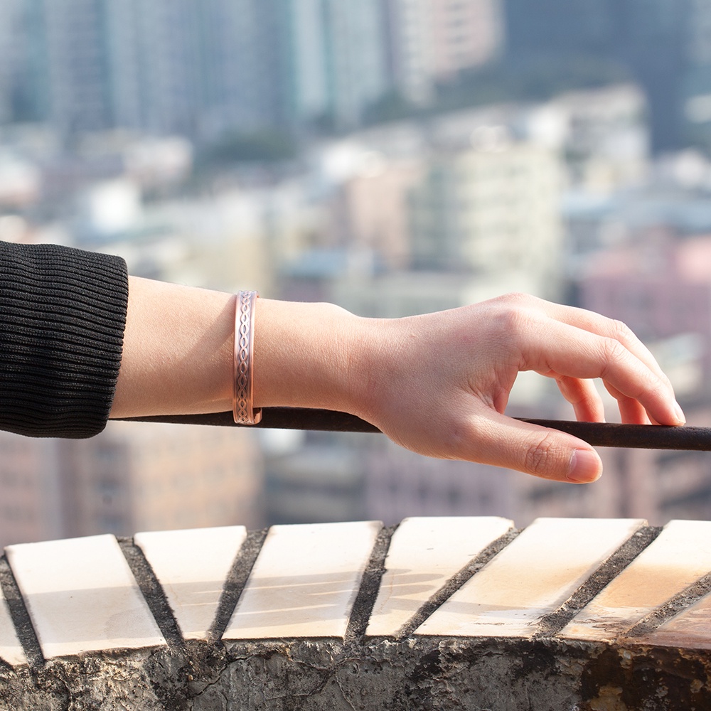 Vòng Tay Từ Tính Bằng Đồng Nguyên Chất Có Thể Điều Chỉnh Kích Thước