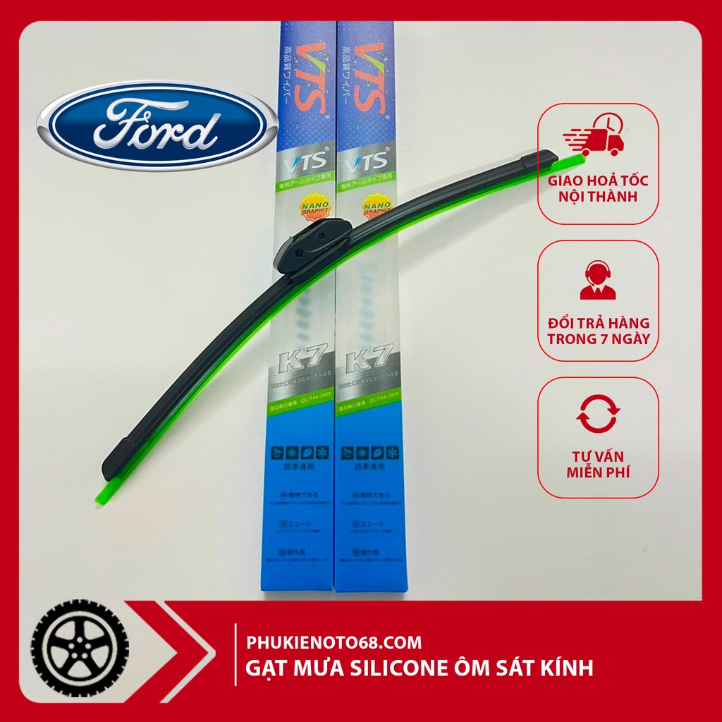 Gạt mưa xe hơi - Gạt mưa lưỡi Silicone oto, xe hơi cao cấp Ford Transit, Ranger, Mondeo, Laser, Everest, Escape,...