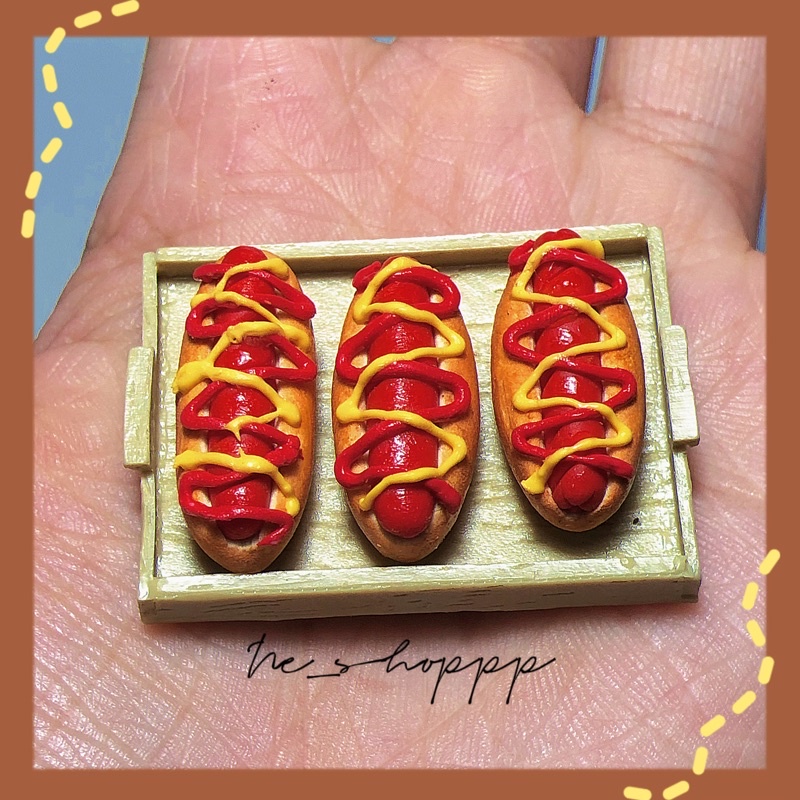 Mô hình đất sét bánh mì Hotdog mini
