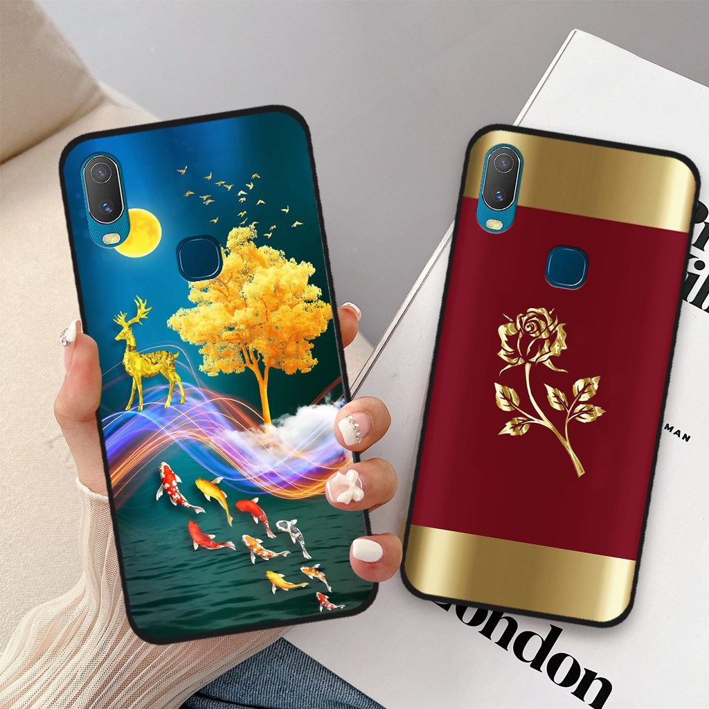 Ốp lưng Vivo Y11 / Vivo 1906, ốp điện thoại vivo hình hoa, hươu nai sang trọng
