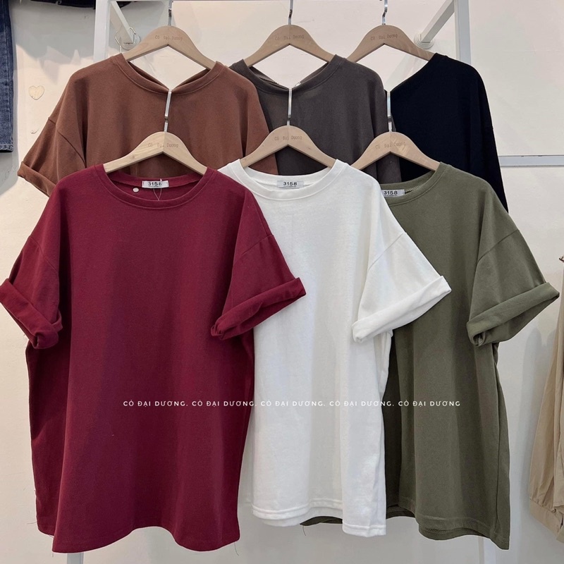 A48 Áo thun, áo pull, áo phông trơn cổ tròn cộc tay
