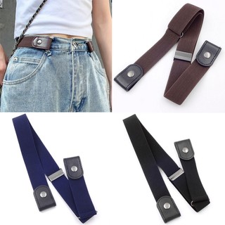 Thắt Lưng Co Giãn Không Có Khóa Cài Thiết Kế Vô Hình Dành Cho Nam Nữ Mặc Quần Jean