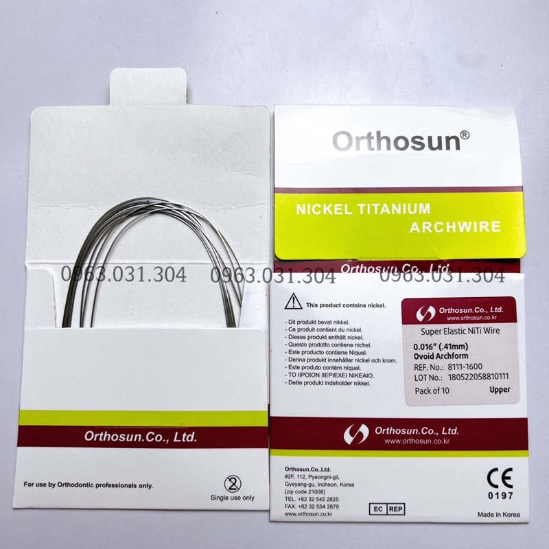 Dây niti Hàn Quốc Orthosun dây cung chỉnh nha