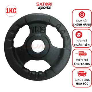 Tạ bánh gang 1kg loại 1 sơn đen chống gỉ phi lỗ tạ 30 (3cm) , đĩa tạ gang tập gym giá rẻ - SATORI SPORT