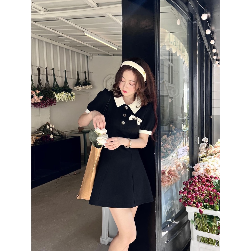 Đầm váy babydoll màu pastel siêu xinh có túi nhỏ nhấn nơ cho bạn nữ đi chơi ,hẹn hò ngọt ngào dễ thương