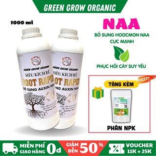 Thuốc kích rễ Root Rapid chai 1 lít Green Grow Organic, thuốc kích rễ cho cây bổ sung Auxin NAA siêu ra rễ cực mạnh