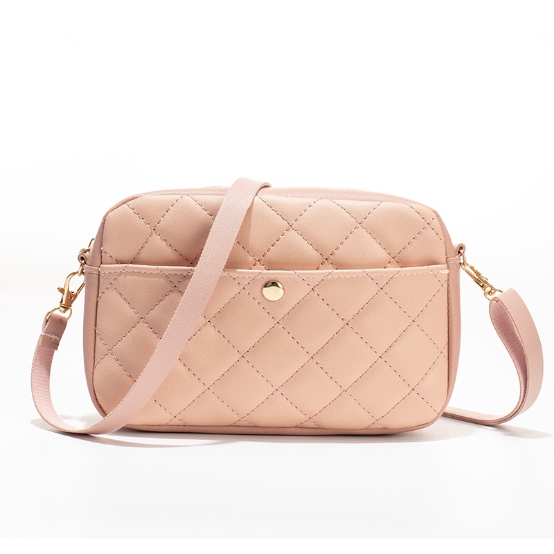 Túi Đeo Chéo Đựng Điện Thoại Hai Lớp Thêu Họa Tiết Kim Cương Dành Cho Nữ