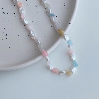 [littlebrown] Vòng cổ phối đá pastel