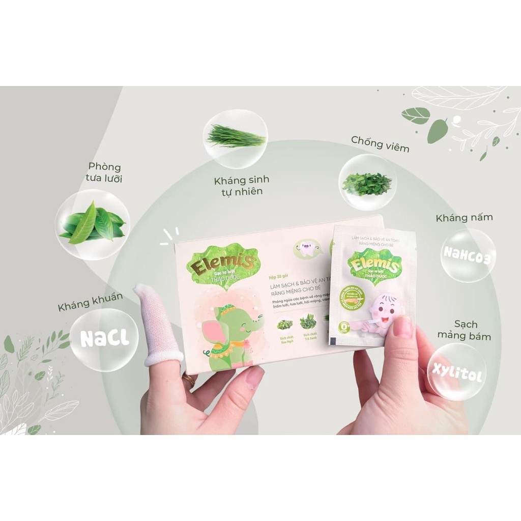 Gạc rơ lưỡi Elemis thảo dược 30 gói