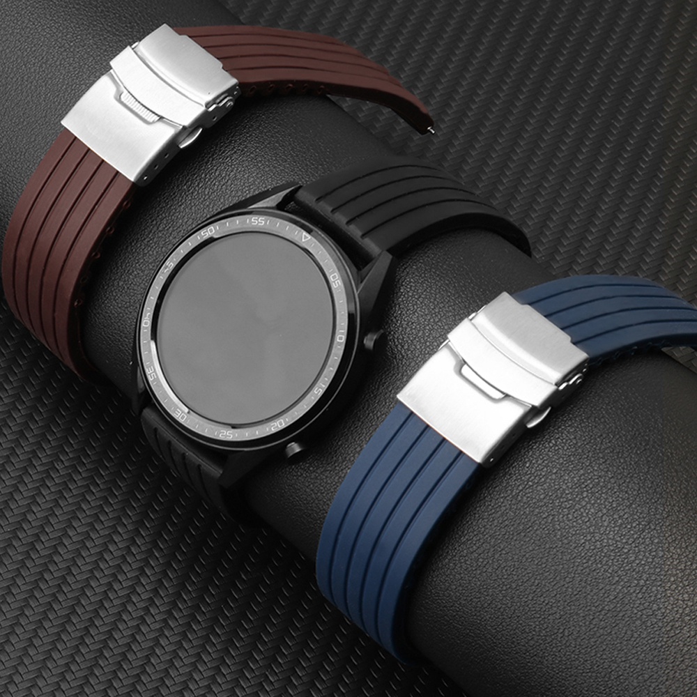 SAMSUNG Dây Đeo Cao Su Silicone 46mm 45mm 41mm / 4 Cổ Điển 42 / 46mm Tháo Gỡ Nhanh Cho Đồng Hồ Thông Minh Huawei gt3 / GT2 pro