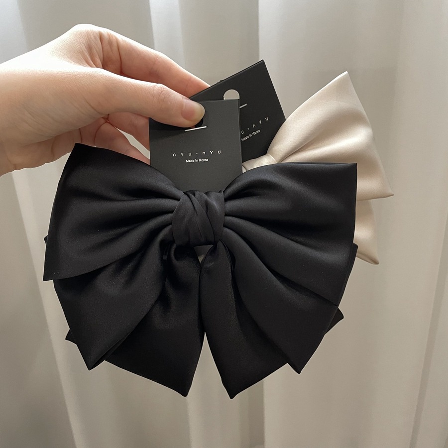 Kẹp Tóc Nơ Satin Chất Lượng Cao Thời Trang Hàn Quốc