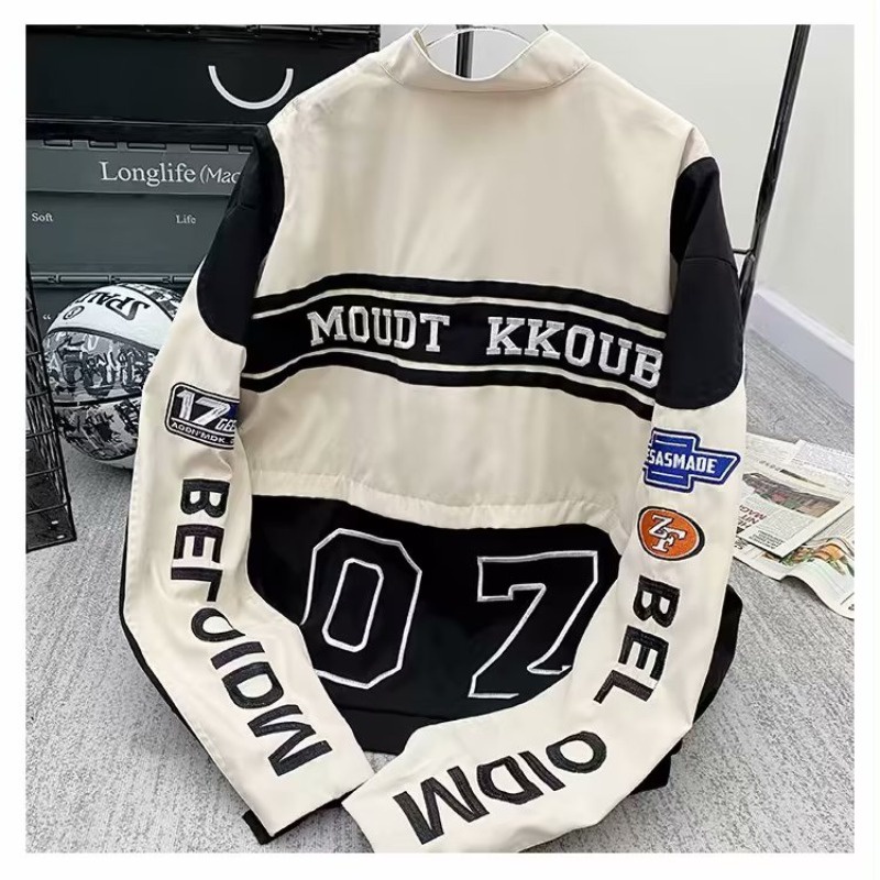 Áo Khoác Bóng Chày Dáng Rộng Phong Cách Hip Hop Mỹ Cá Tính