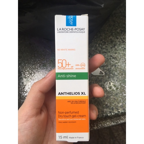 Kem chống nắng La Roche Posay Anthelios XL Anti-Shine vạch xanh lá 50ml 15ml, Invisible Fluid 50ml