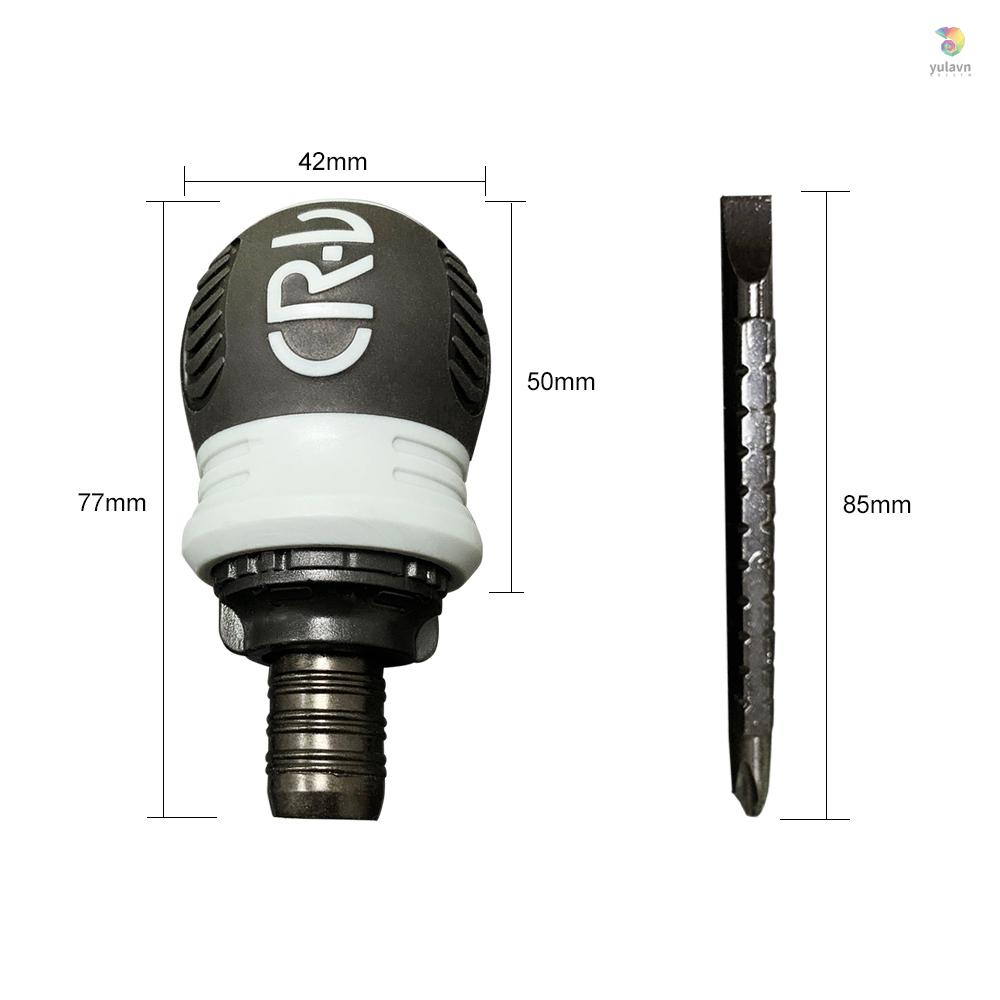 Tua Vít Hai Đầu Thu Gọn Được yulavn) Stubby Có Rãnh Và Tua Vít Chéo Dùng Để Sửa Chữa Điện Tử Trong Nhà