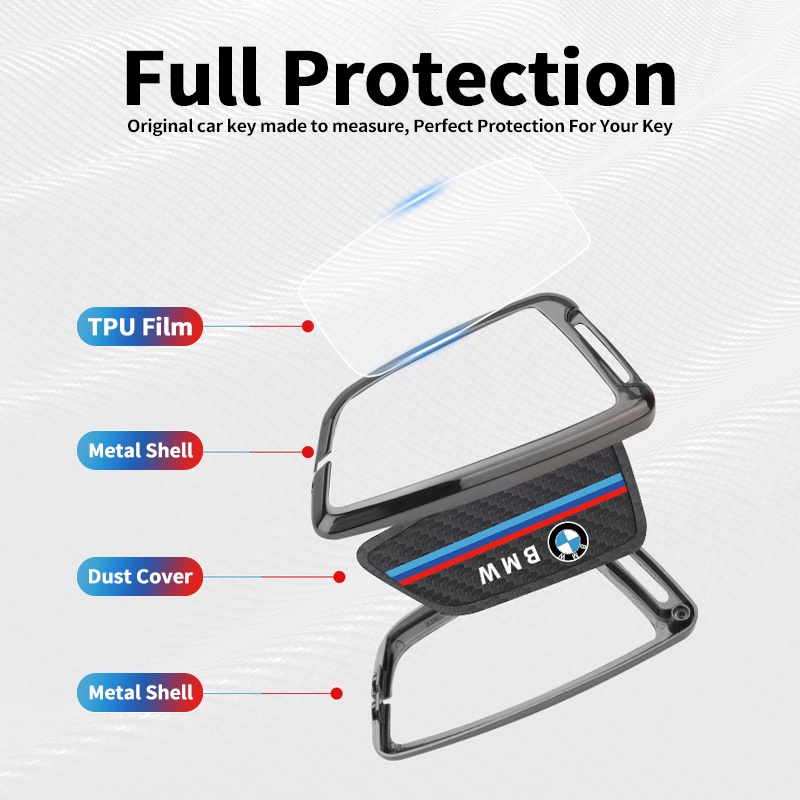 Bao Da Bọc Chìa Khóa Thông Minh Bằng Hợp Kim Kẽm Cho BMW E36 E46 E30 E90 F10 F30 E39 E60 X1 E84 F48 F25 X3 E83 X5 F15