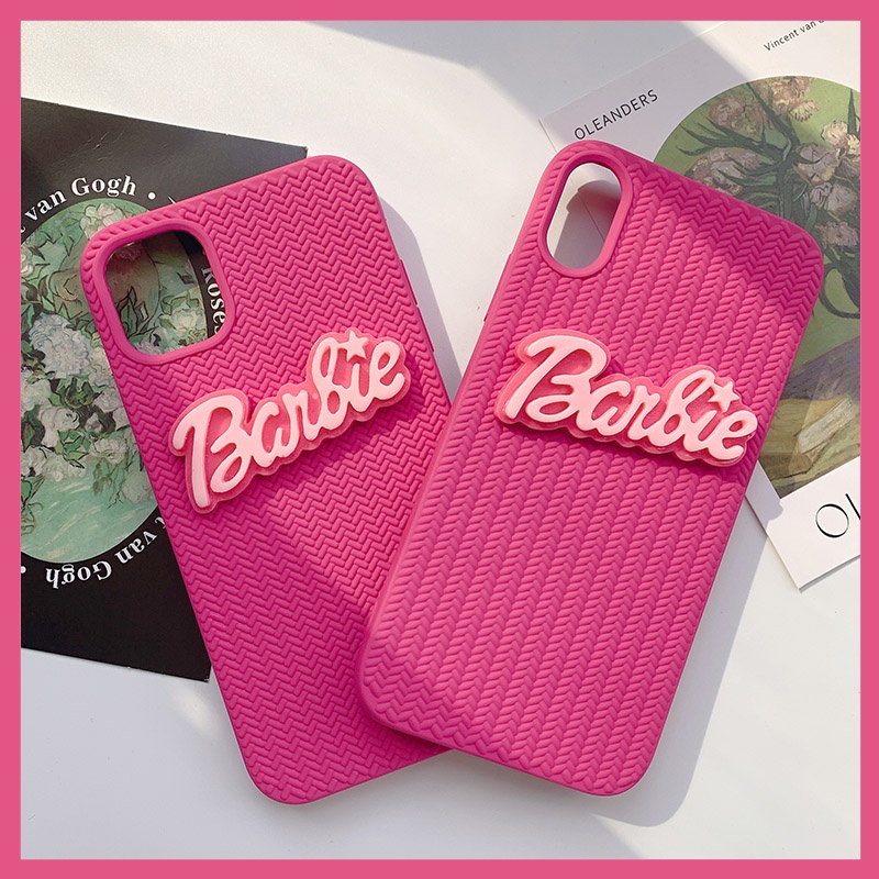 Fashion Barbie iPhone 14 13 ProMax 14plus 14 Xs Max XR Phone Case for Apple 12 ProMax 13 13Pro 11pro 14pro 7 8 Plus 7+ 8+ Candy Weave Soft Cover Phone Case
