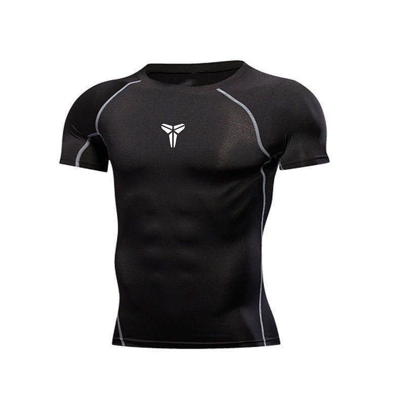 Sports T-shirt Men's Summer Workout Loose Quick-Drying Clothes round Neck Basketball Training Short Sleeve Sweat-Absorbent Breathable Running Clothes Bz7G
