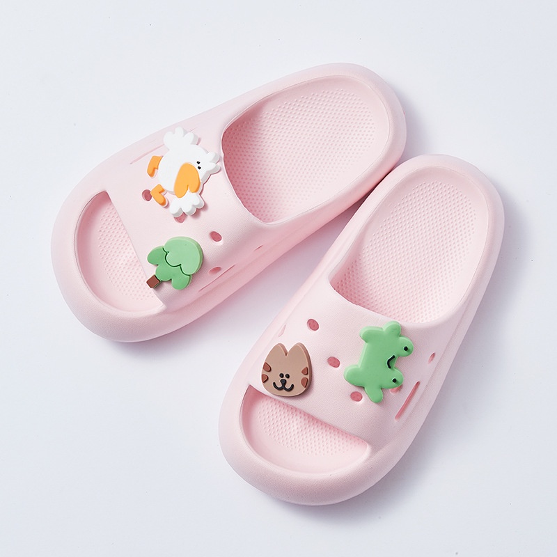 Dép Nhựa EVA Đế Mềm Chống Trượt Họa Tiết Hoạt Hình Dễ Thương Cho Bé