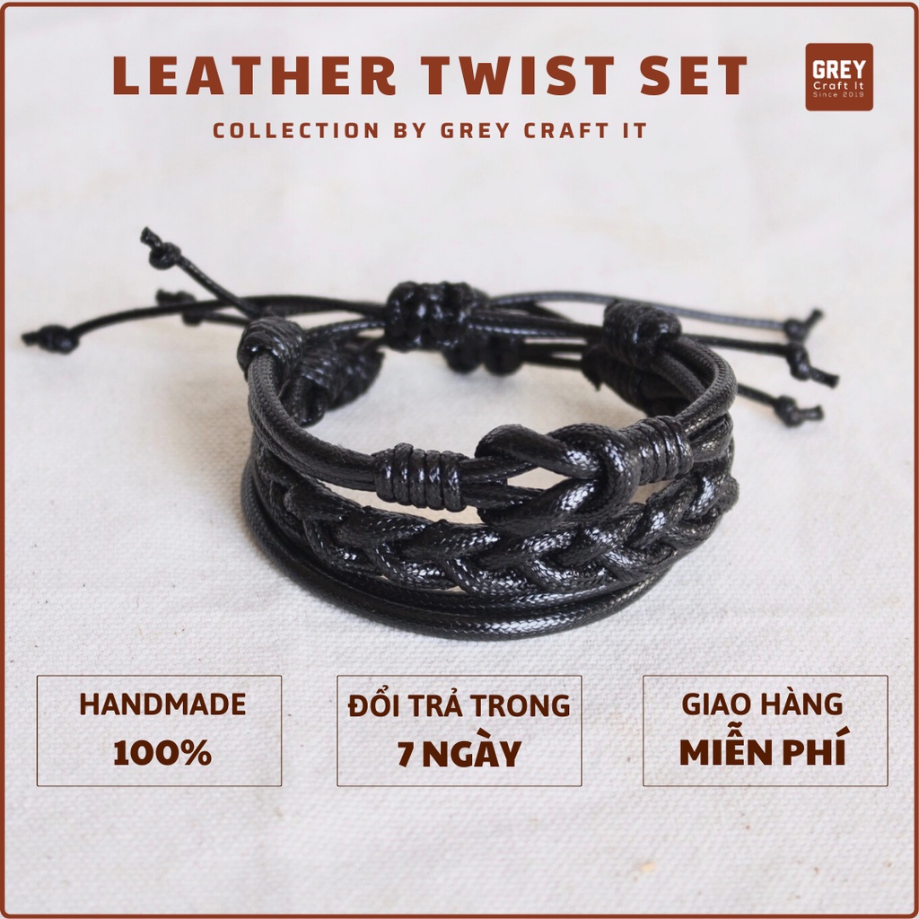 Vòng tay Dây Da Độc Lạ Chống Nước | Leather Style Minimal Unisex | Handmade 100% Miễn phí ship sửa đổi trả & Order riêng