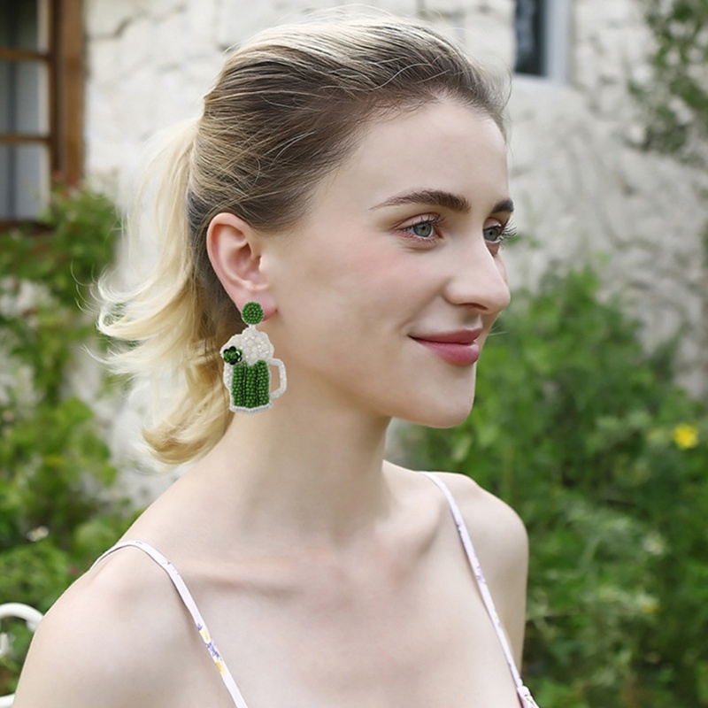 1 Cặp Bông Tai flgo (St) Khuyên Tai Hình Patrick Thời Trang Dành Cho Nữ