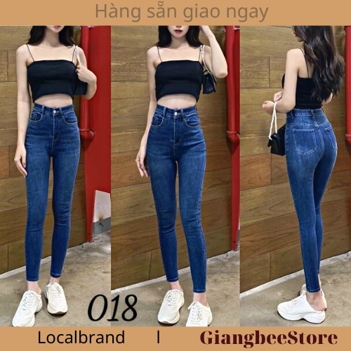Quần Jean Ôm Quần Jean Lưng Cao Co Dãn Nhiều Màu Hàng QC Đẹp Loại 1 - JANGMINA SHOP