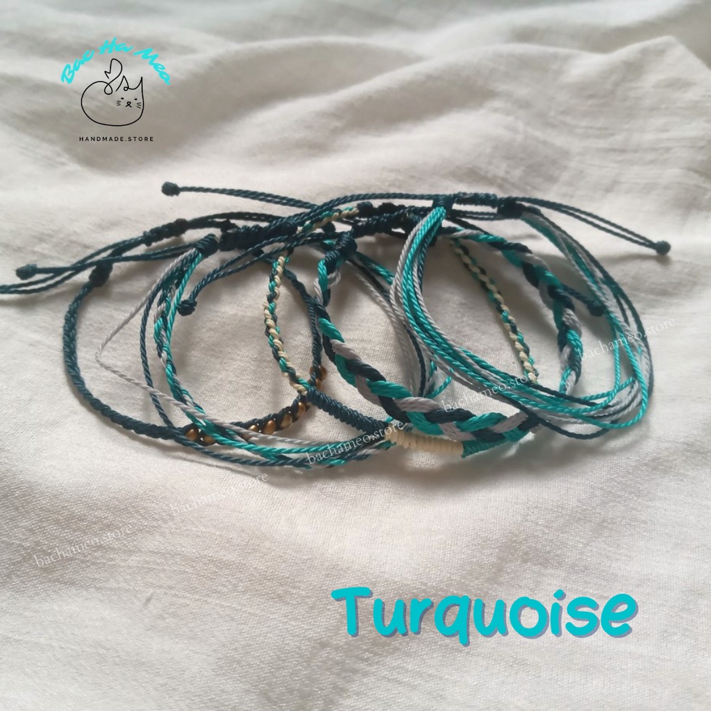 Vòng tay waterproof tone XANH NGỌC - Bachameo.Store