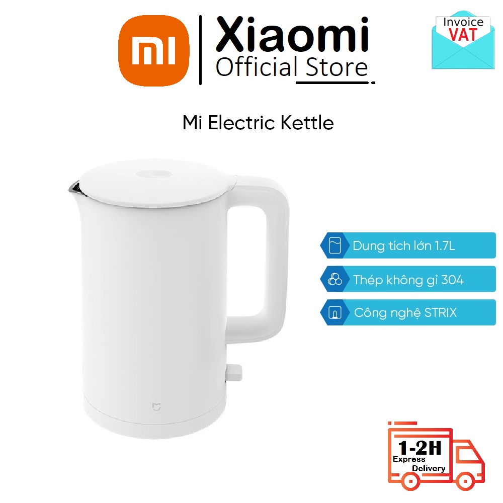 Ấm đun nước Xiaomi Dung tích 1.5L, Inox 304, Công suất 1800W, 1A