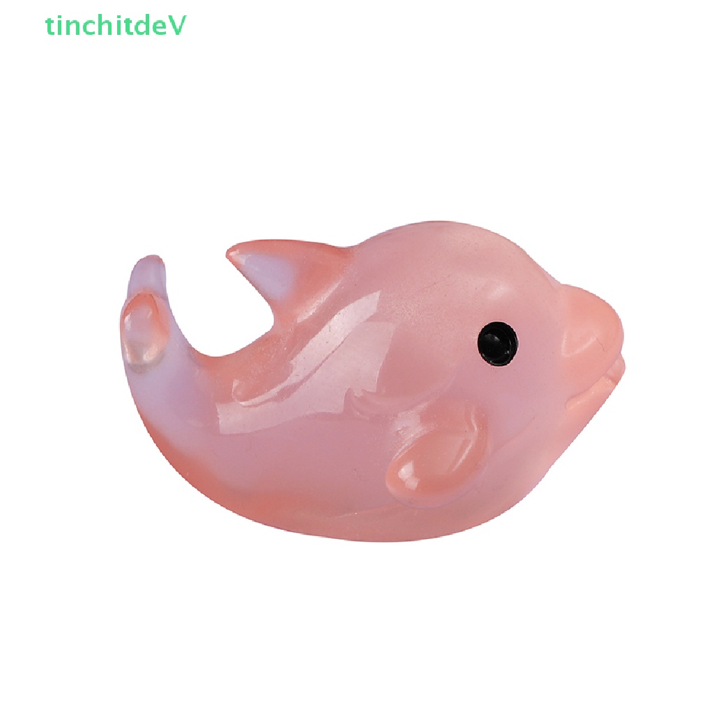 [TinchitdeV] Tượng Cá Heo Nhỏ Bằng Nhựa Phát Quang Dễ Thương Trang Trí Tiểu Cảnh / Sân Vườn DIY