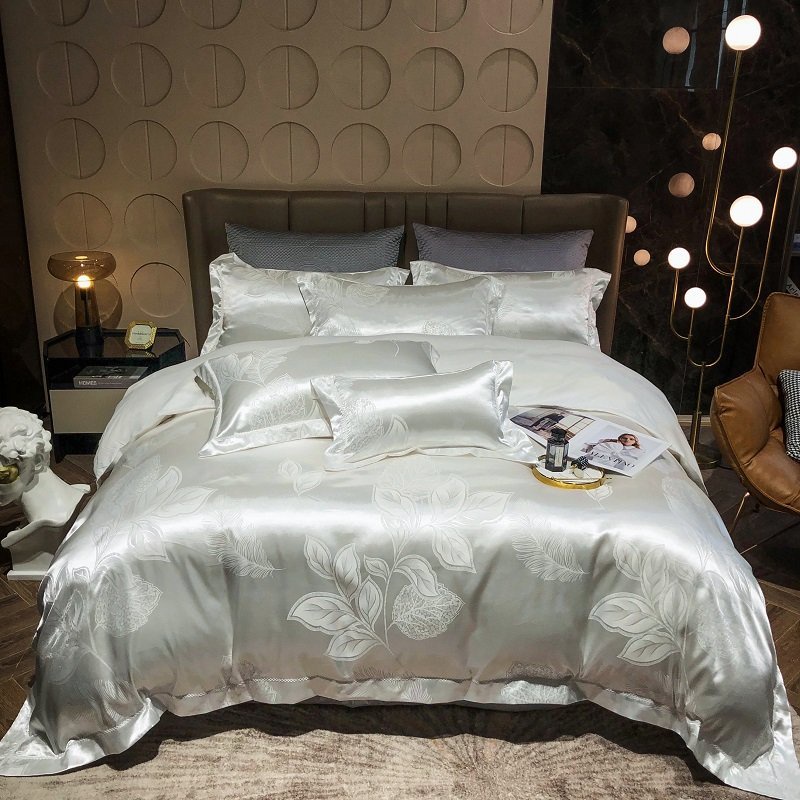 Bộ Chăn Ga Gối Gấm Hoàng Gia Singapore Nhập Khẩu OYMYAKO