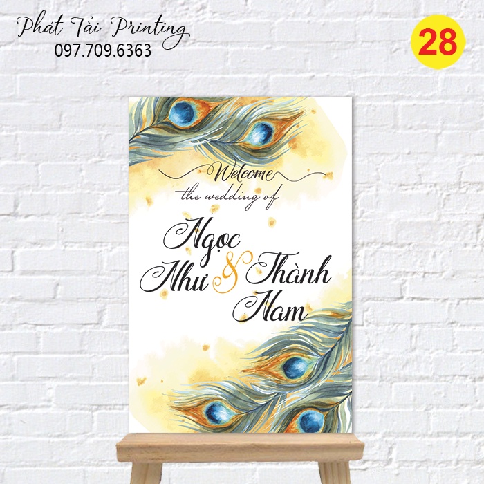 MS 28 - Bảng Welcome trang trí đám cưới