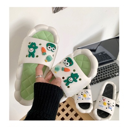 CHZK Dép Đi Trong Nhà Đế Dày Chống Trượt Họa Tiết Hoạt Hình Dễ Thương Cho Nữ