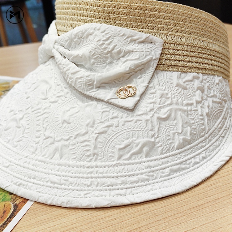 Nón Chống Nắng Hở Chóp Đính Nơ Thời Trang Dành Cho Nữ 2022