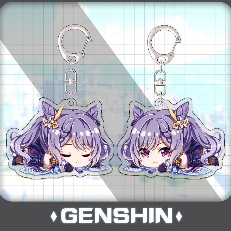 Móc khóa mica anime Genshin Impact Mẫu 2 Ganyu, Shenhe, Paimon, Zhongli, Keqing, Lumine, Paimon, Diona, Xiao