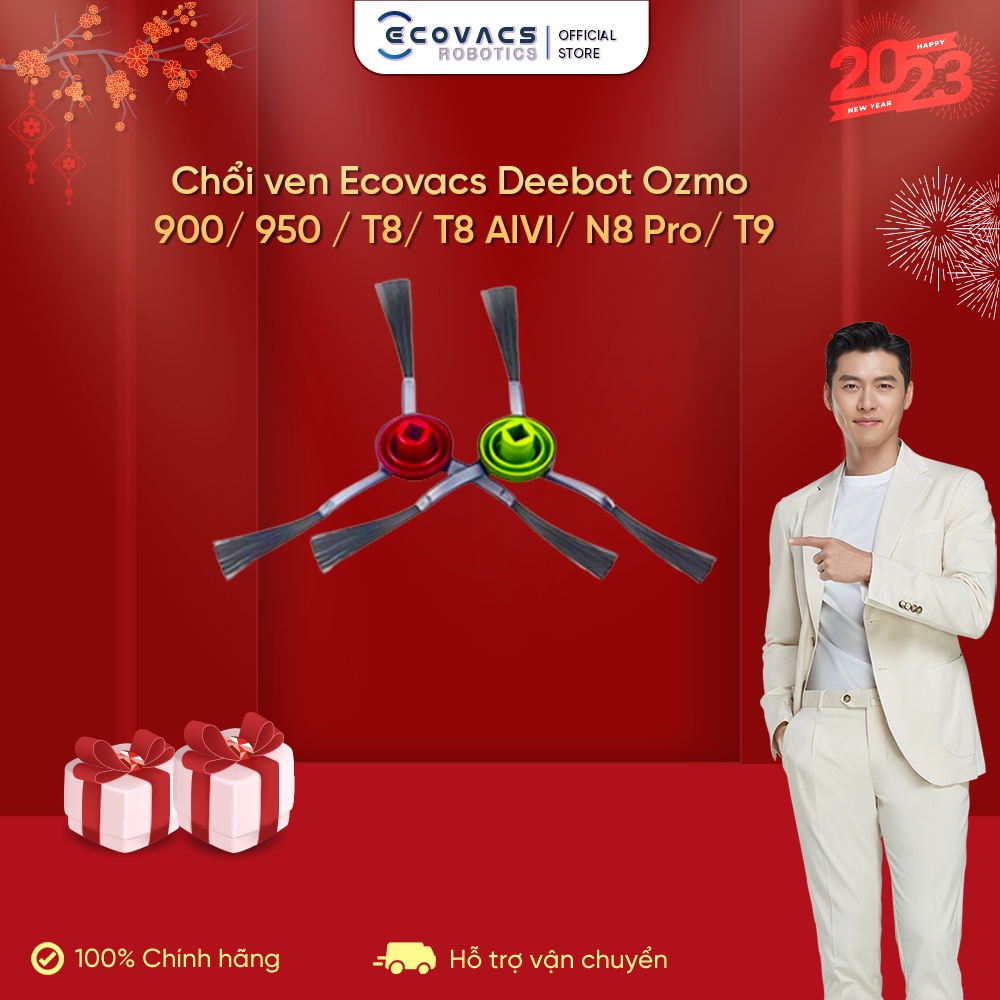 Chổi ven Robot Ecovacs Deebot OZMO 950 / T8/ N8Pro / T9 - Hàng Chính Hãng