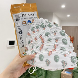 Combo 10 khẩu trang 4d kf94 họa tiết đáng yêu cho bé từ 2-5 tuổi