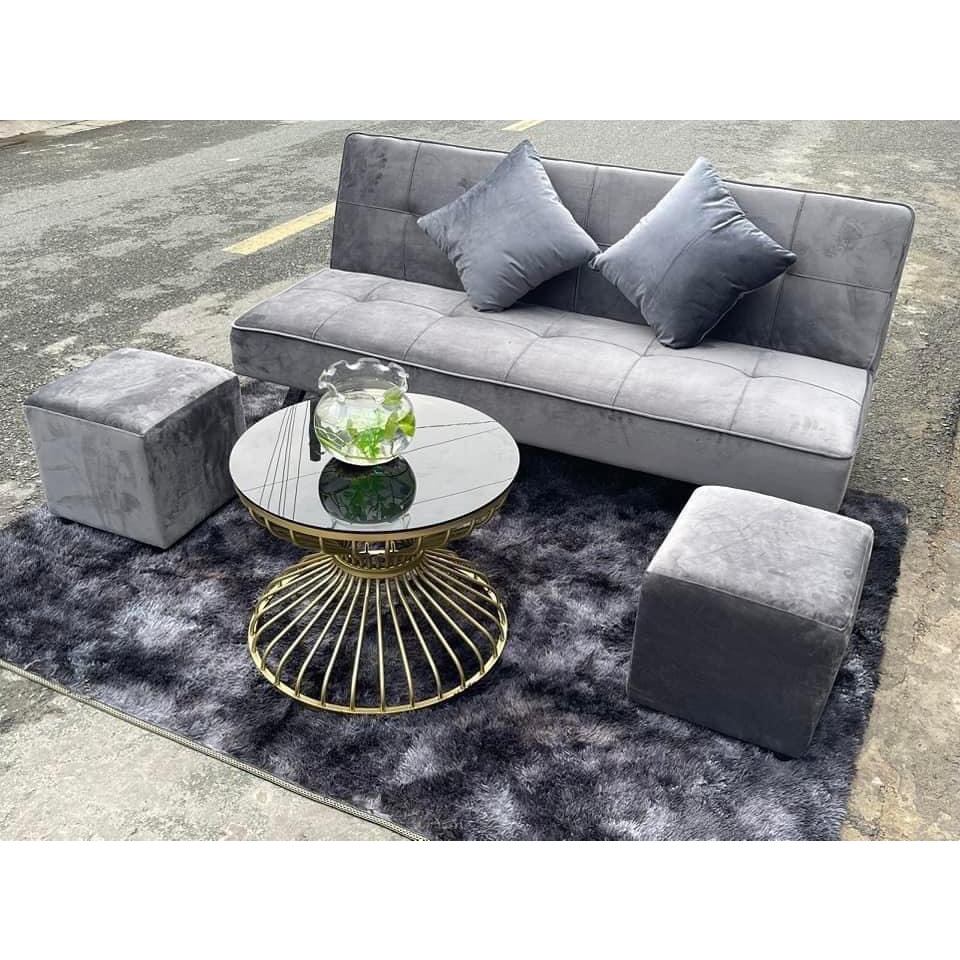 Ghế sofa bed/ Sofa giường thông minh 1.7m chân inox.