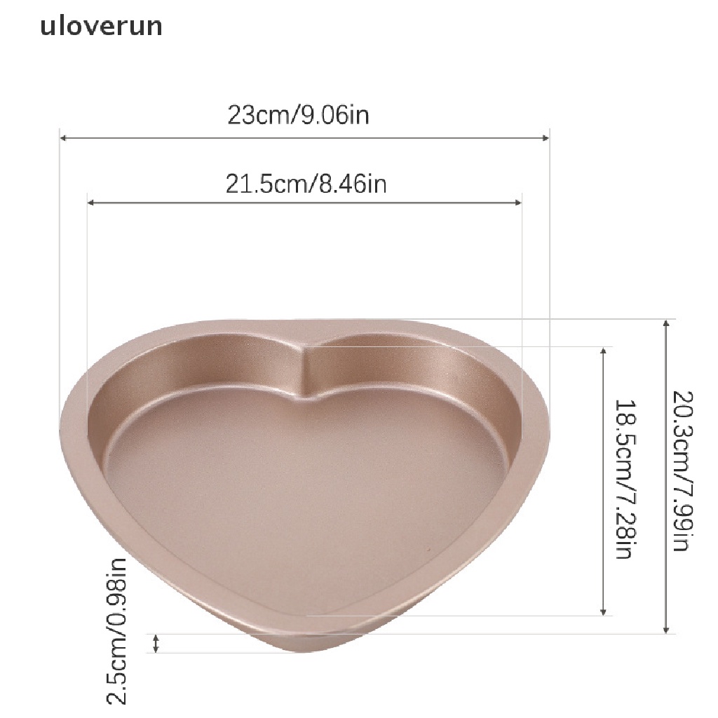 1 Chảo Nướng Bánh Pizza 8 Inch Hình Trái Tim Bằng Thép Carbon