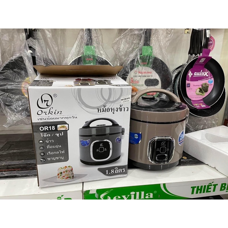 Nồi cơm điện Orkin Thái Lan OR18 dung tích 1,8Lít - Bảo hành 12 tháng