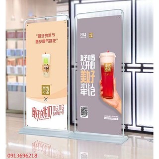 Khung standee trong nhà, ngoài trời kt 80x180cm