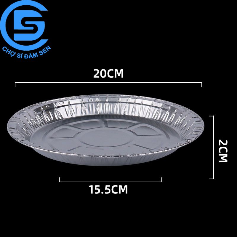 Set 10 dĩa bạc 20cm (đáy cạn) để nồi chiên không dầu, lót lò nướng, khuôn bạc đa năng G419-diabacdep