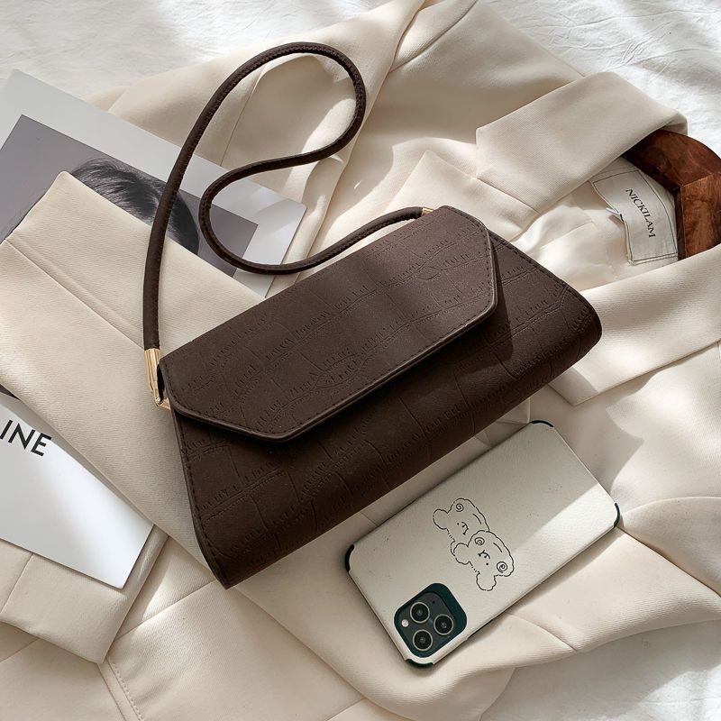 Shangxin Hong Kong style retro small bag women's fashionable advanced texture temperament women's shoulder armpit baguette bag women's CH93