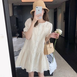 [Sale 50%] Váy babydoll không cổ tay bo dễ thương