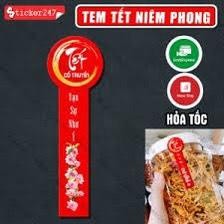 Tem dán hộp bánh/hũ quà Tết - Dài